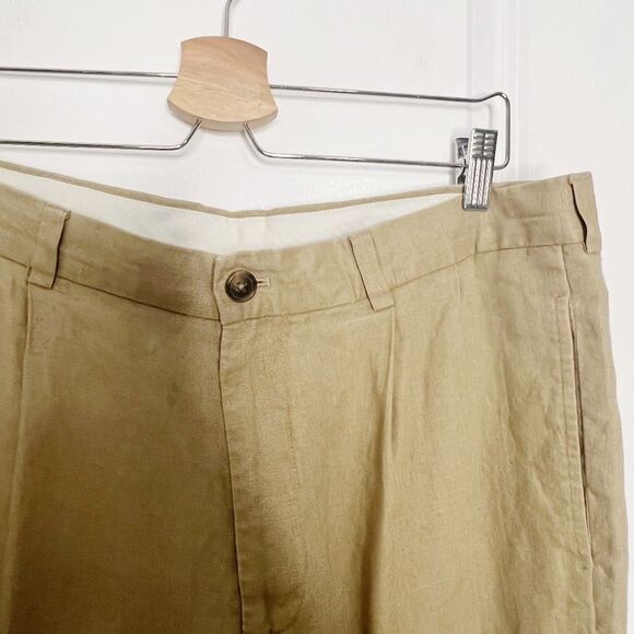 Brooks Brothers 346 100% Linen Trouser Pants Classic Fit Size 36 X 30 - Picture 3 of 3